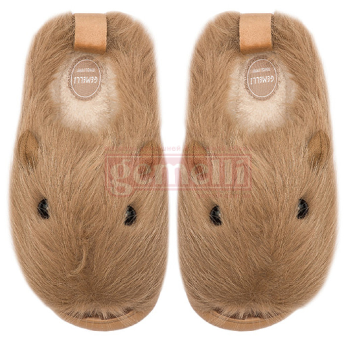 Женские тапочки Капибара бежевый 4823043357032Beige