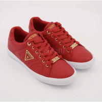 Czerwone sneakersy GUESS ORIGINAL ze złotymi akcentami